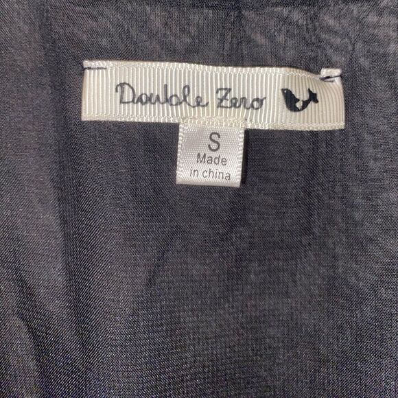 DOUBLE ZERO Sleeveless V-Neck Black Wide Leg Jumpsuit w Gold Toned Accents Small - Picture 2 of 13